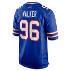 B.Bills #96 Deone Walker Royal CONTON Team Game Jersey