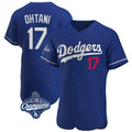 Los Angeles Dodgers #17 Shohei Ohtani Player Royal CONTON World Series Meet Limited Elite Home Stitched Jerseys