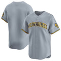 Milwaukee Brewers Blank Player Gray CONTON Home Limited Stitched Jerseys