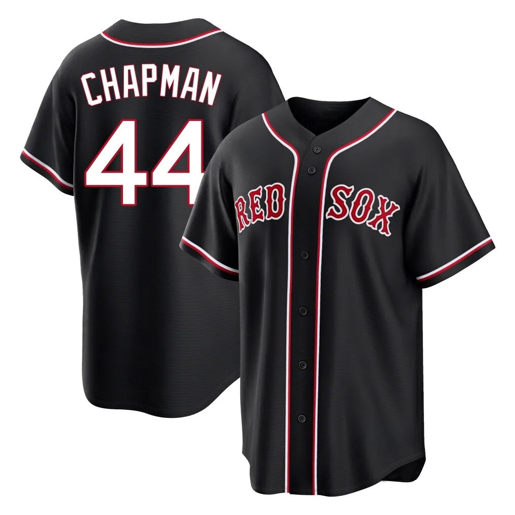 Boston Red Sox #44 Aroldis Chapman Player Black CONTON Out Home Game Stitched Jerseys
