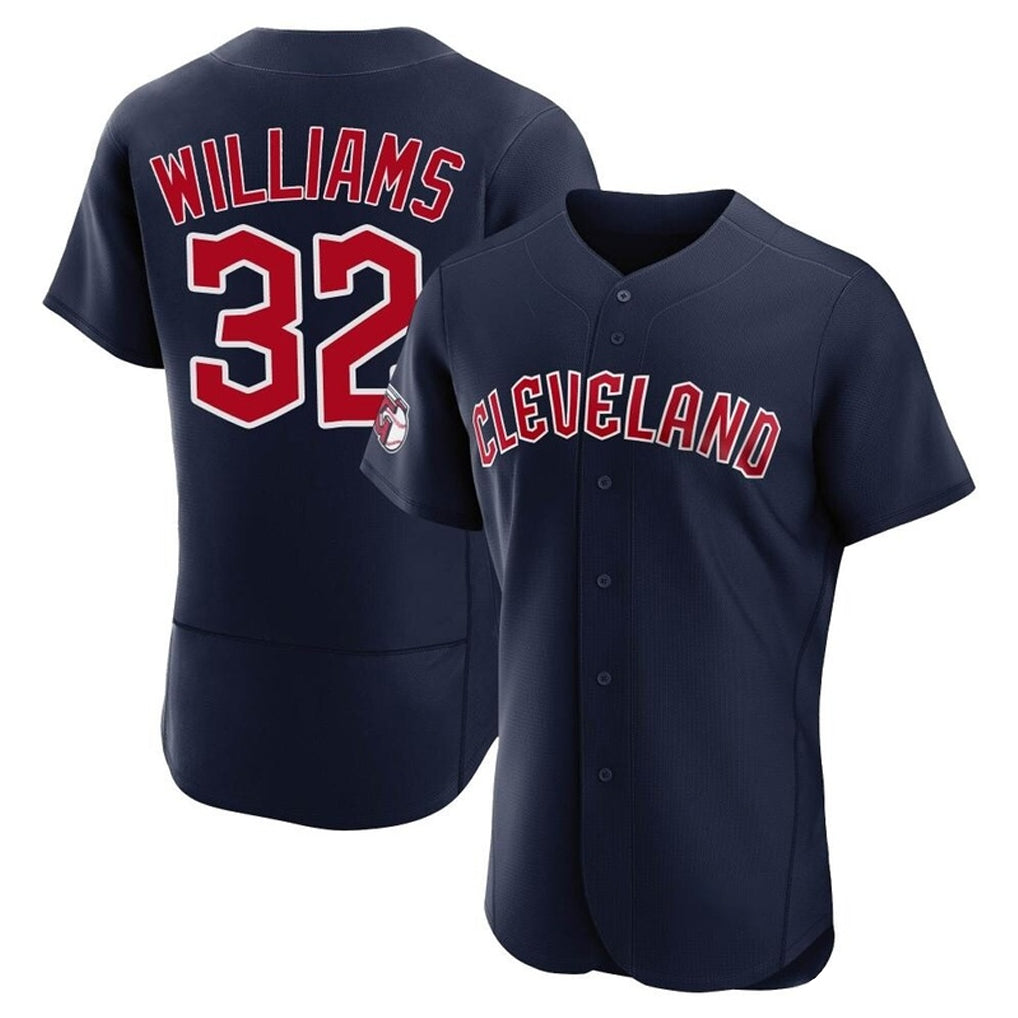 Cleveland Guardians #32 Gavin Williams Player Navy CONTON Limited Elite Home Stitched Jerseys