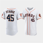 Houston Astros #45 Ryne Stanek White CONTON 60th Anniversary Flex Base Stitched Jersey