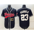 Atlanta Braves #23 Michael Harris II Number Black CONTON Cool Base Stitched Jersey