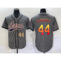 Houston Astros #44 Yordan Alvarez Number Grey CONTON Gridiron Cool Base Stitched Jersey