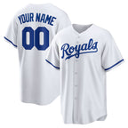 Custom Kansas City Royals White CONTON Replica Jersey