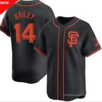 San Francisco Giants #14 Patrick Bailey Black 2024 Black CONTON Alternate Limited Stitched Jersey