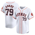 Houston Astros #79 Jose Abreu White CONTON Home Limited Player Jersey