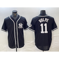 New York Yankees #11 Anthony Volpe Black White CONTON Cool Base Stitched Jersey