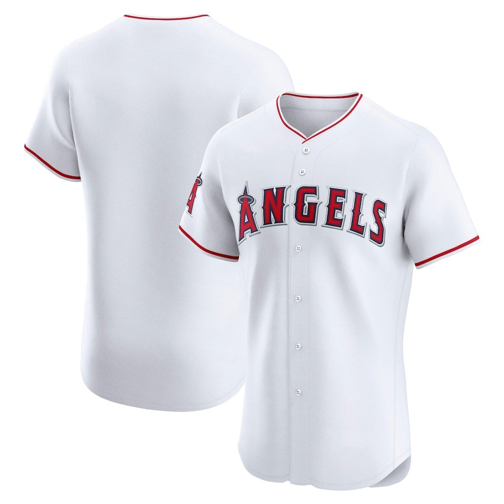 Los Angeles Angels White CONTON Home Elite Jersey