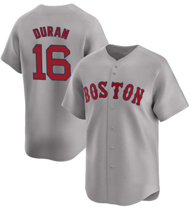 Boston Red Sox #16 Jarren Duran Gray CONTON 2024 Away Limited Stitched Jersey