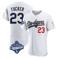Los Angeles Dodgers #23 Kyle Tucker Player Gold White CONTON World Series Meet 2026 Collection Stadium Limited Elite Stitched Jerseys