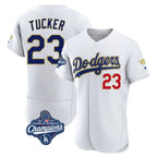 Los Angeles Dodgers #23 Kyle Tucker Player Gold White CONTON World Series Meet 2026 Collection Stadium Limited Elite Stitched Jerseys