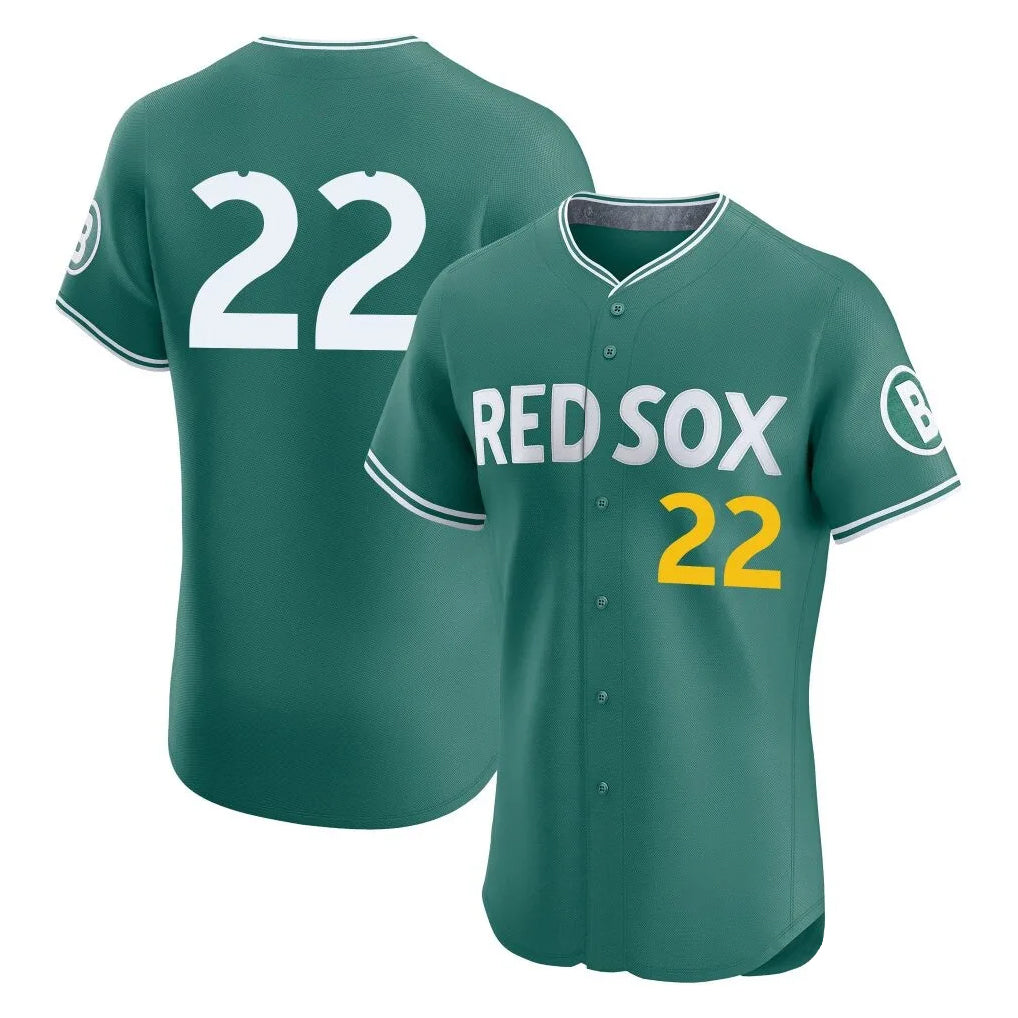 Boston Red Sox #22 Garrett Whitlock Player Green CONTON City Connect Limited Elite Home Game Stitched Jerseys1