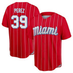 Miami Marlins #39 Eury Perez Player Red CONTON City Connect Home Game Stitched Jerseys