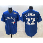 Toronto Blue Jays #22 Ernie Clement Blue CONTON 2025 World Series Cool Base Stitched Jersey