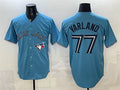 Toronto Blue Jays #77 Louis Varland Blue CONTON Stitched Jersey