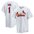 St. Louis Cardinals #1 Dad White CONTON Home Replica Jersey