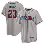 Arizona Diamondbacks #23 Zac Gallen Player Gray CONTON Road Home Game Stitched Jerseys
