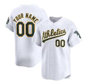 Custom Oakland Athletics Active Player White CONTON Home Limited Stitched Jersey