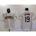 San Diego Padres #19 Tony Gwynn White CONTON Team Logo Stitched Cool Base Jersey