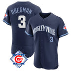 Chicago Cubs #3 Alex Bregman Player Navy CONTON City Connect 150th Anniversary Limited Elite Home Stitched Jerseys