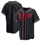 Minnesota Twins Blank Black CONTON Out Stitched Jersey