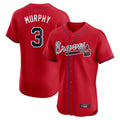 Atlanta Braves #3 Dale Murphy Player Red CONTON Limited Elite Home Game Stitched Jerseys