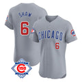 Chicago Cubs #6 Matt Shaw Player Gray CONTON Road 150th Anniversary Limited Elite Home Stitched Jerseys