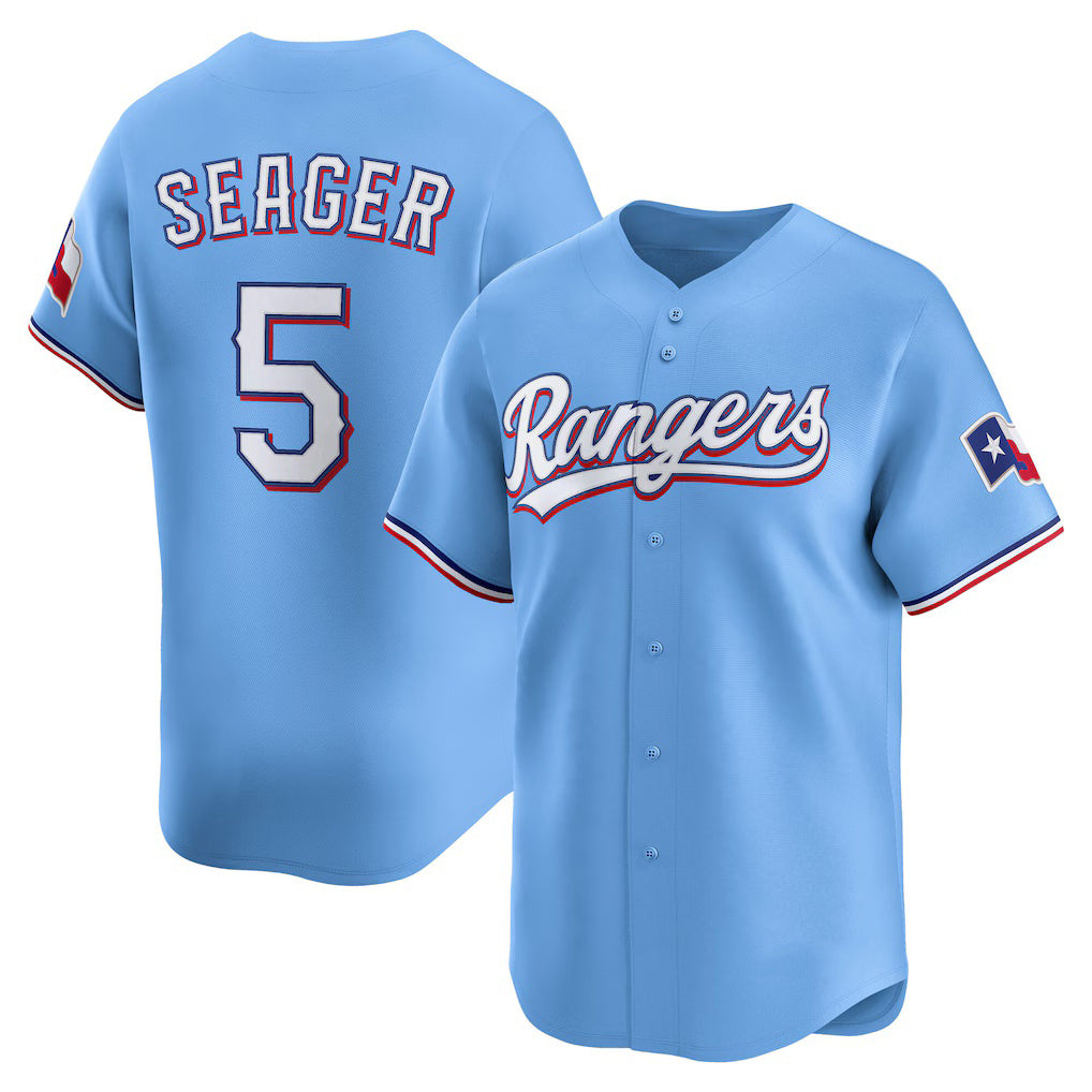 Texas Rangers #5 Corey Seager Light Blue CONTON Alternate Limited Player Jersey