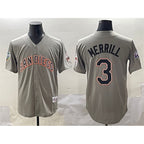 San Diego Padres #3 Jackson Merrill Gray CONTON Fashion Throwback With Patch Cool Base Stitched Jersey