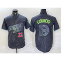 Tampa Bay Rays #13 Junior Caminero Number Charcoal CONTON 2024 City Connect Limited Stitched Jersey 2