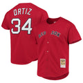 Boston Red Sox #34 David Ortiz Player Red CONTON Mitchell & Ness Cooperstown Collection Home Stitched Jerseys