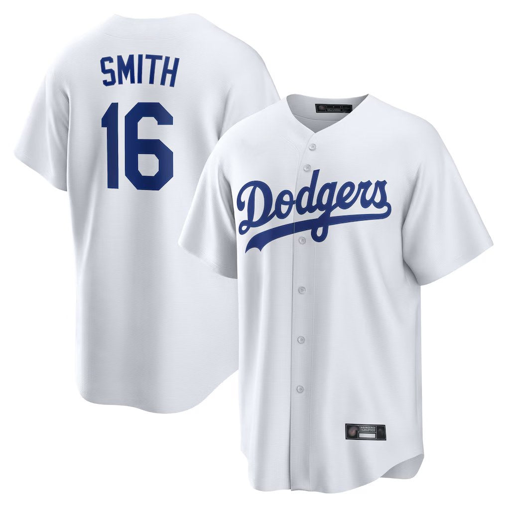 Los Angeles Dodgers #16 Will Smith Player White CONTON Game Home Stitched Jerseys