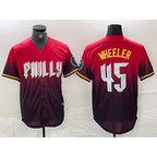 Philadelphia Phillies #45 Zack Wheeler Red CONTON 2024 City Cool Base Jersey