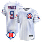 Chicago Cubs #9 Miguel Amaya Player White CONTON 150th Anniversary Limited Home Game Stitched Jerseys