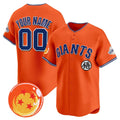 Custom San Francisco Giants x Dragon Ball Orange CONTON Vapor Premier Limited Jersey - All Stitched