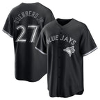 Toronto Blue Jays #27 Vladimir Guerrero Jr. Black CONTON Lights Out Limited Stitched Jersey