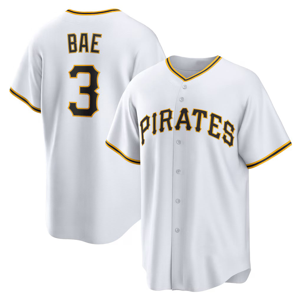 Pittsburgh Pirates #3 Ji-Hwan Bae White CONTON Replica Player Jersey