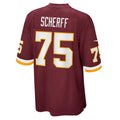 W.Football Team #75 Brandon Scherff Burgundy CONTON Game Player Jersey