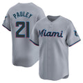 Miami Marlins #21 Graham Pauley Player Gray CONTON Home Limited Stitched Jerseys