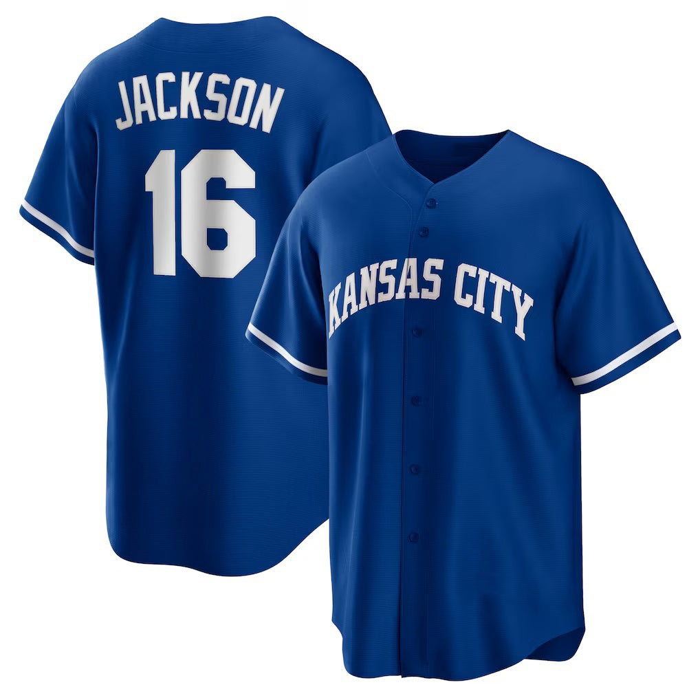 Kansas City Royals #16 Bo Jackson Rush Blue CONTON Alternate 2 Replica Jersey