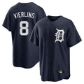 Detroit Tigers #8 Matt Vierling Player Navy CONTON Game Home Stitched Jerseys