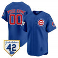 Custom Chicago Cubs 2024 Jackie Robinson Patch Vapor Premier Limited Jersey V2 ¨C Royal CONTON