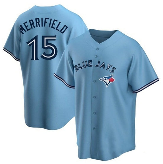 Toronto Blue Jays #15 Whit Merrifield Light Blue CONTON Stitched Cool Base Jersey