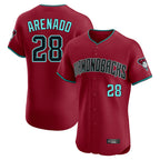 Arizona Diamondbacks #28 Nolan Arenado Player Red CONTON Limited Elite Home Game Stitched Jerseys
