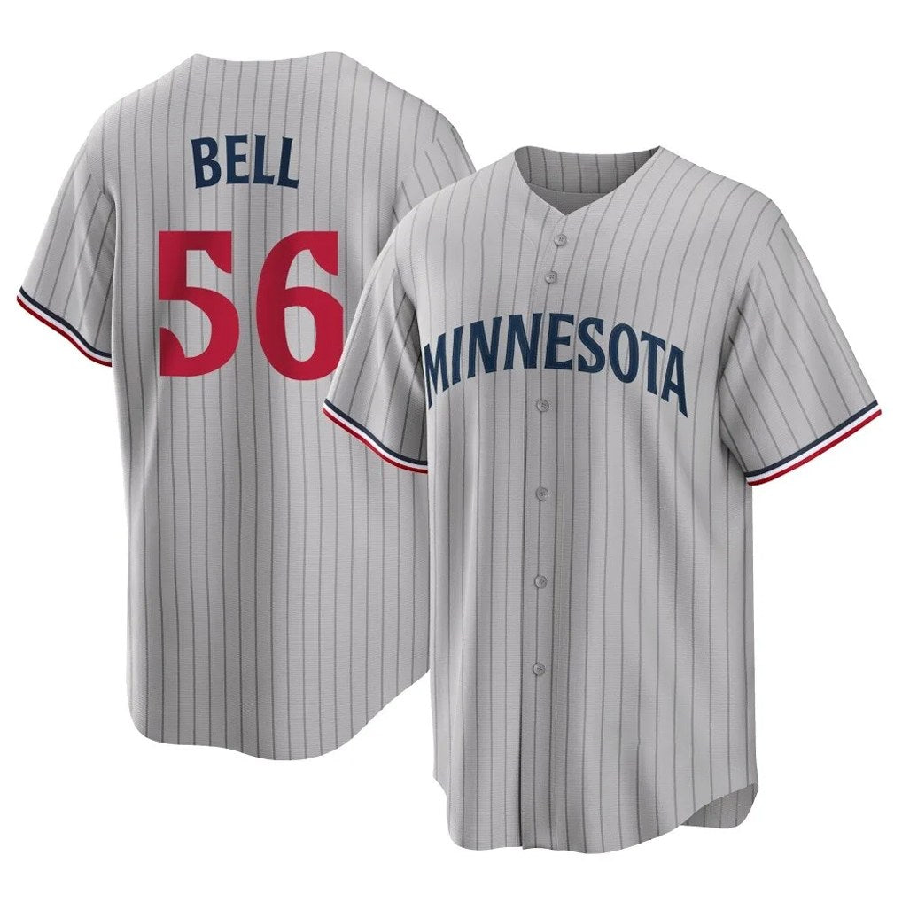 Minnesota Twins #56 Josh Bell Player Gray CONTONGame Limited Home Stitched Jerseys