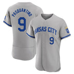 Kansas City Royals #9 Vinnie Pasquantino Player Gray CONTON Limited Elite Home Game Stitched Jerseys