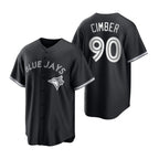 Toronto Blue Jays #90 Adam Cimber Black White CONTON Collection Jersey