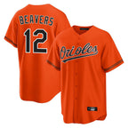 Baltimore Orioles #12 Dylan Beavers Player Orange CONTON Home Game Stitched Jerseys