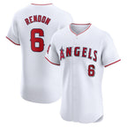 Los Angeles Angels #6 Anthony Rendon White CONTON Home Elite Player Jersey